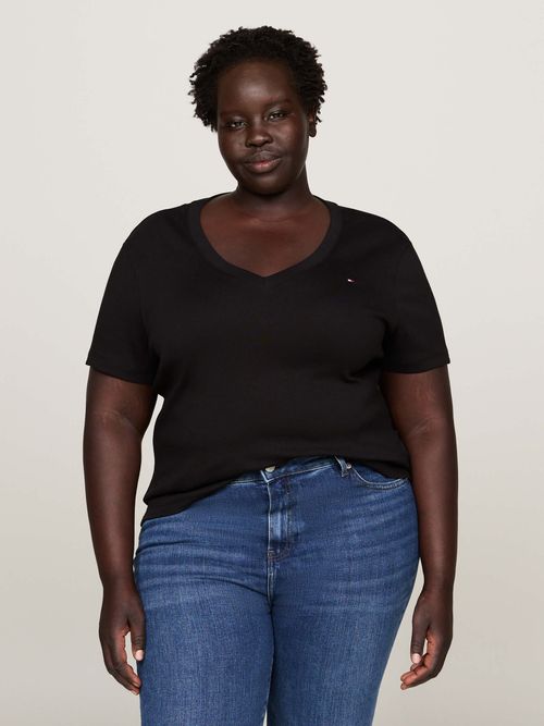 Playera-Curve-con-cuello-de-pico-de-Mujer-de-Tommy-Hilfiger-WW0WW44220-BDS