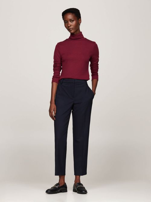 Playera-de-manga-larga-con-cuello-vuelto-de-Mujer-de-Tommy-Hilfiger-WW0WW42093-VLP