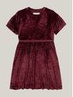 Vestido-amplio-de-velour-con-manga-corta-de-niña-Tommy-Hilfiger-KG0KG08200-VLP