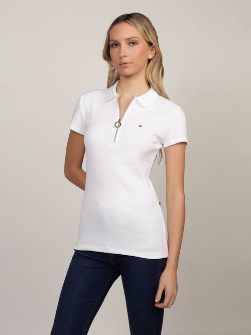 Polo-de-Corte-Slim-con-Cierre-de-Aro-de-Mujer-Tommy-Hilfiger-76J1536-YCI