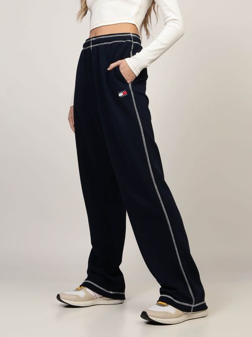 Joggers-con-franjas-distintivas-y-parche-de-Mujer-Tommy-Jeans-DW0DW18752-C1G