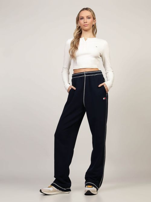 Joggers-con-franjas-distintivas-y-parche-de-Mujer-Tommy-Jeans-DW0DW18752-C1G