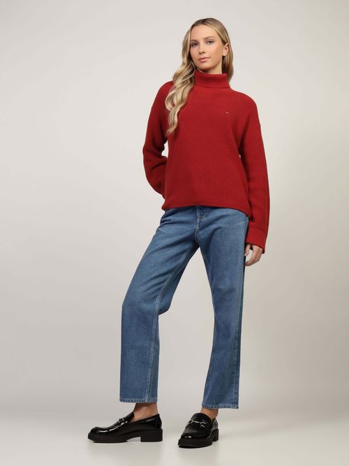 Sueter-de-punto-ingles-con-cuelloalto-de-Mujer-Tommy-Hilfiger-WW0WW43094-XNN