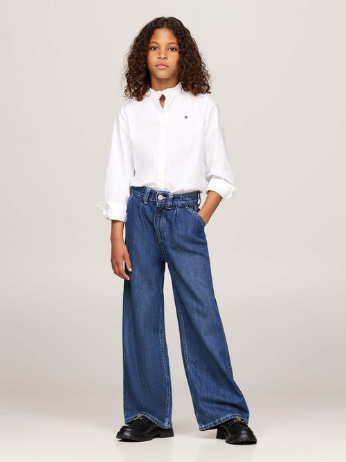 Blusa-con-cuello-de-volantes-y-corte-regular-de-Niña-Tommy-Hilfiger-KG0KG08230-YBS