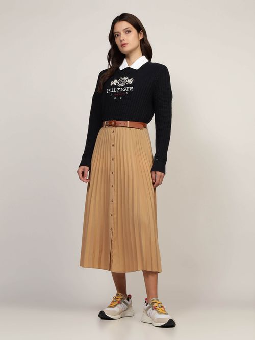 Sueter-de-punto-gofrado-con-logo-bordado-de-Mujer-Tommy-Hilfiger-WW0WW43135-DW5