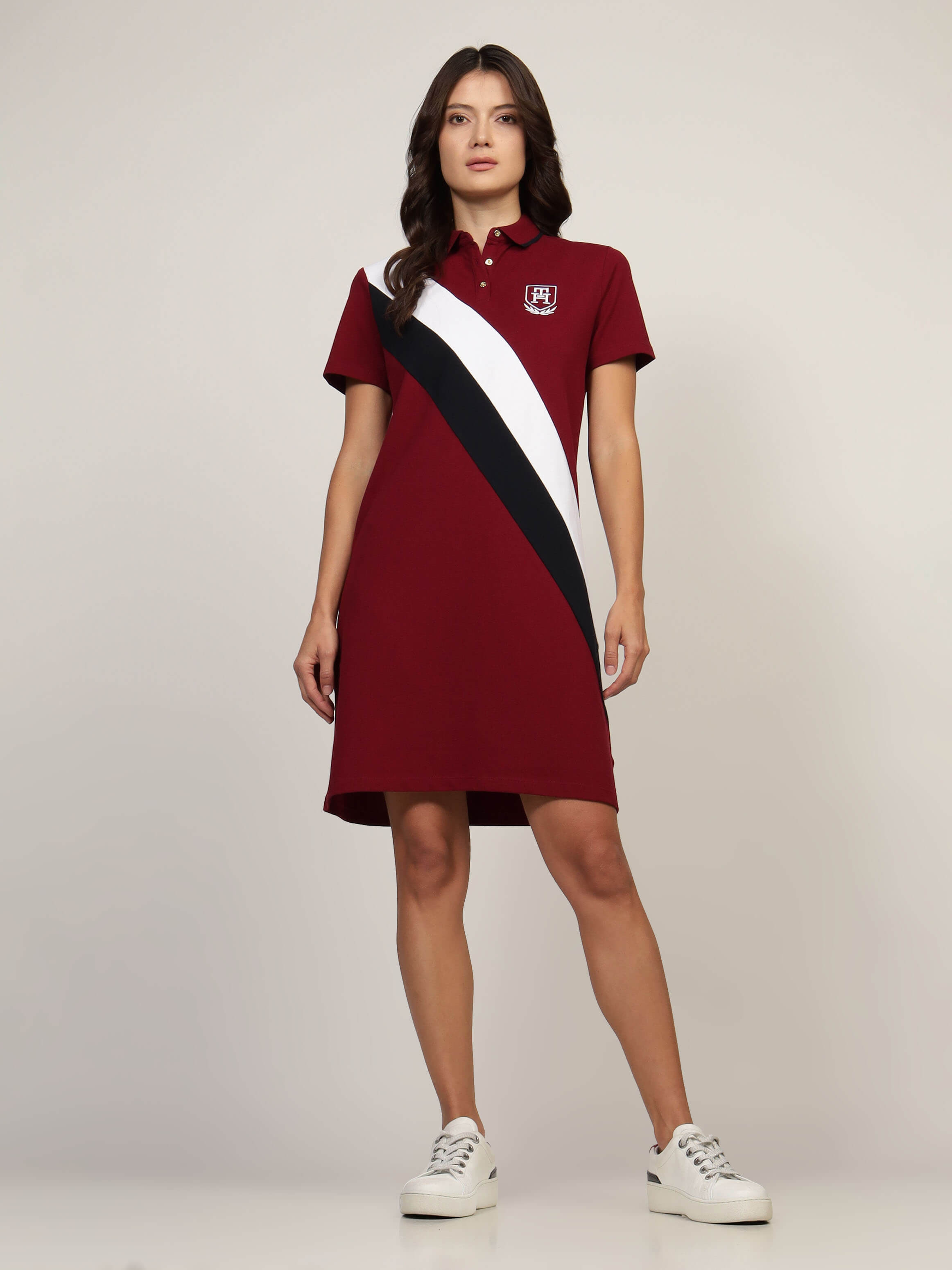 Polo Vestido Marca Tommy Vestido Tipo Polo Azul De Mujer Tommy Hilfiger