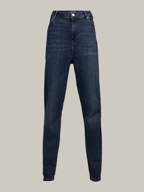 Jeans-Harlem-Curve-supercenidos-de-talle-alto-de-mujer-Tommy-Hilfiger-WW0WW44246-1BL