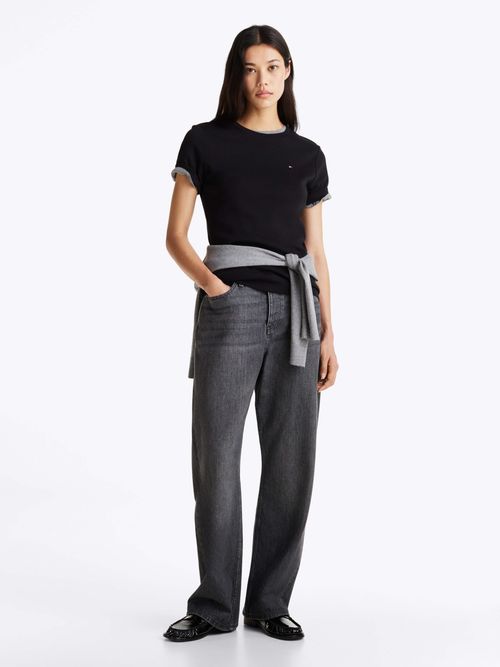 Playera-slim-con-logo-bordado-de-mujer-Tommy-Hilfiger-WW0WW40587-BDS