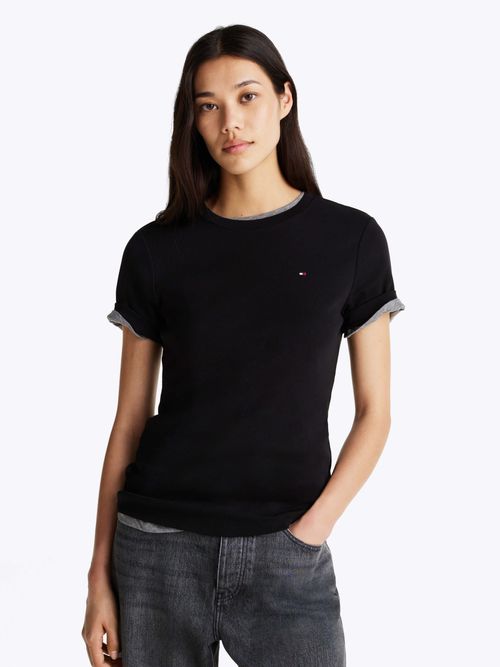 Playera-slim-con-logo-bordado-de-mujer-Tommy-Hilfiger-WW0WW40587-BDS