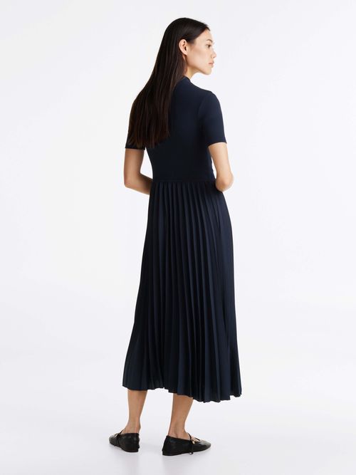 Vestido-midi-plisado-de-corte-evase-de-mujer-Tommy-Hilfiger-WW0WW44429-C1G