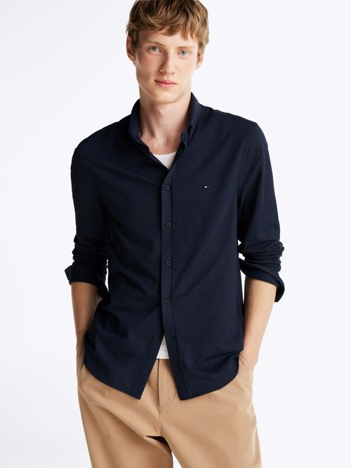 Camisa-de-sport-en-tejido-de-pique-de-hombre-Tommy-Hilfiger-MW0MW37607-0GY