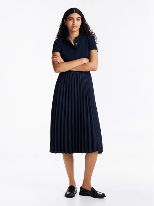 Vestido-tipo-polo-midi-con-botones-dorados-de-mujer-Tommy-Hilfiger-WW0WW44448-C1G