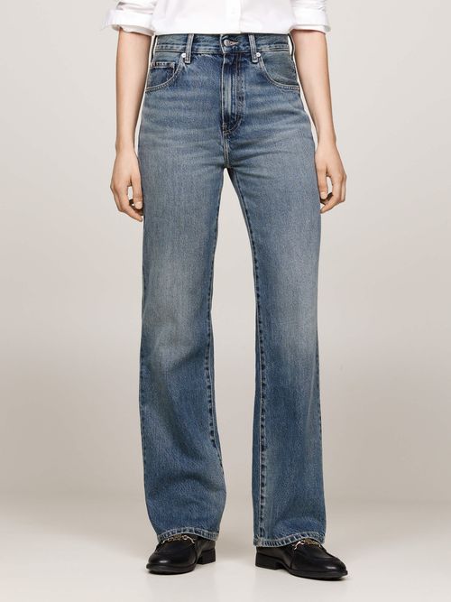Jeans-Bootcut-amplios-y-destenidos-de-talle-alto-de-mujer-Tommy-Hilfiger-WW0WW42807-1A5
