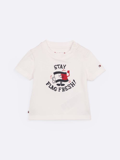 Playera-de-cuello-redondo-con-logo-de-ninos-unisex-Tommy-Hilfiger-KN0KN01964-YBR