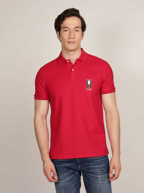 Polo-de-corte-regular-con-logo-vertical-de-hombre-Tommy-Hilfiger-MW0MW36790-XLD