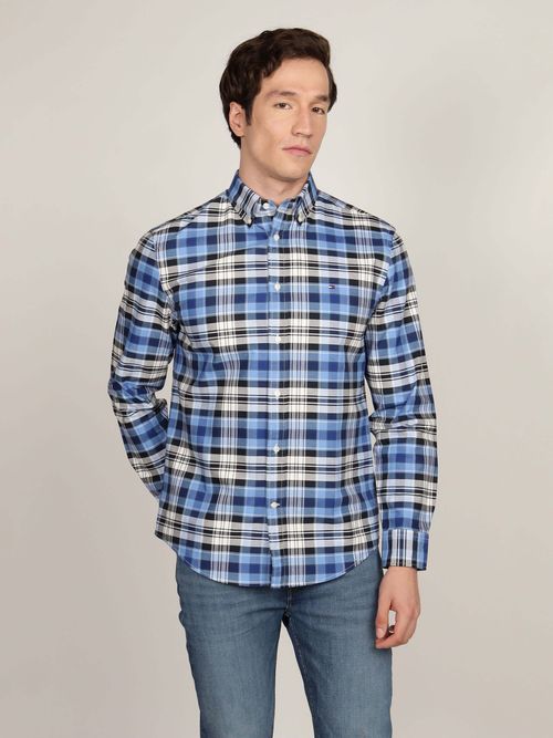Camisa-Oxford-regular-de-cuadros-de-hombre-Tommy-Hilfiger-MW0MW37566-0GY