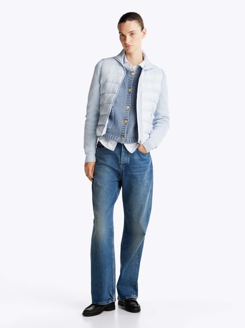 Chamarra-de-plumon-con-mangas-a-contraste-de-mujer-Tommy-Hilfiger-WW0WW43771-C1O