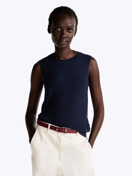 Chaleco-de-punto-con-corte-slim-de-mujer-Tommy-Hilfiger-WW0WW43956-C1G