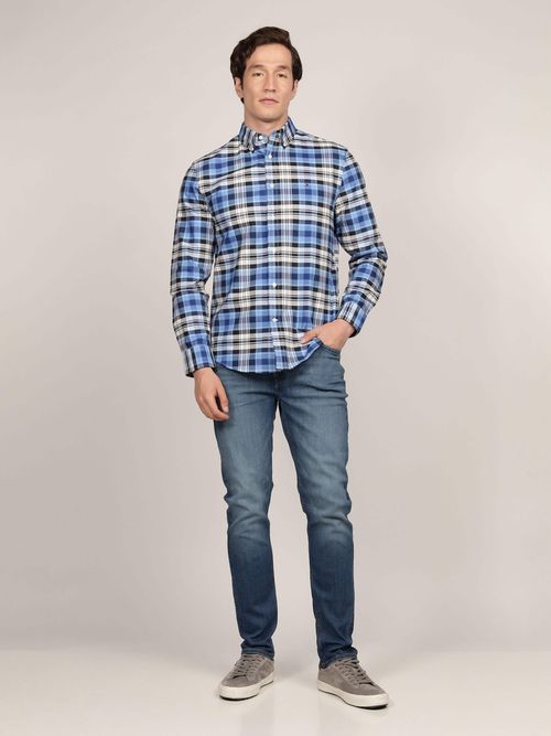 Camisa-Oxford-regular-de-cuadros-de-hombre-Tommy-Hilfiger-MW0MW37566-0GY