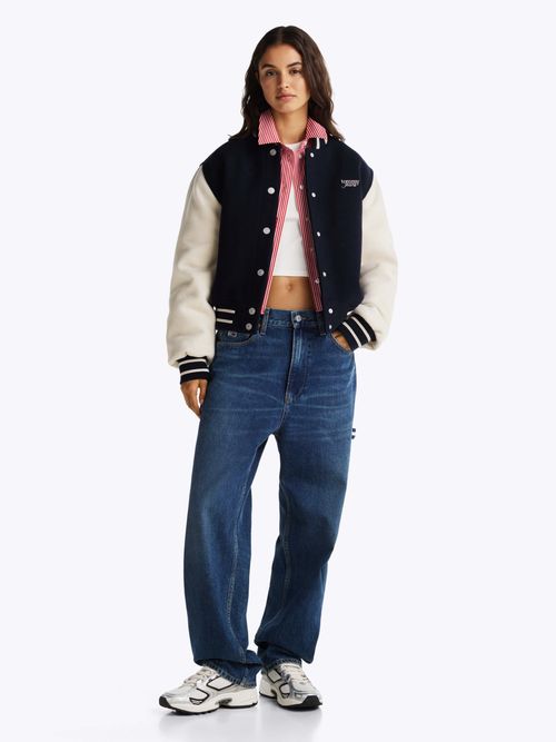 Chamarra-bomber-acolchada-con-lana-de-mujer-Tommy-Jeans-DW0DW19320-C1G