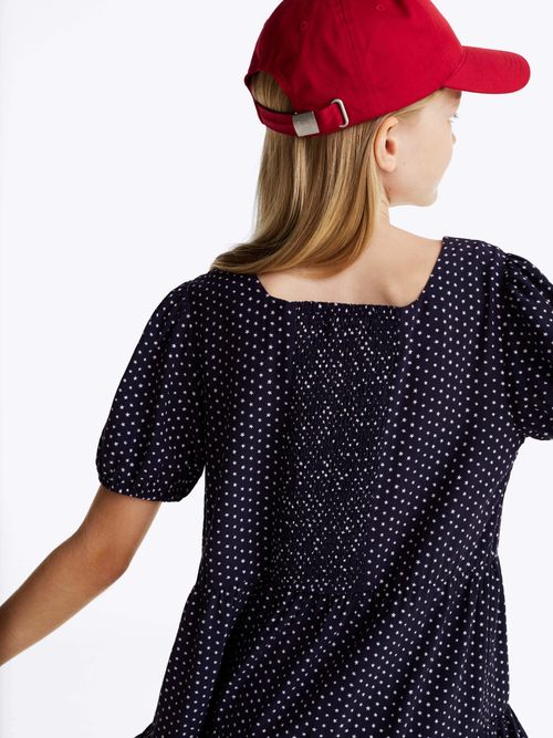 Vestido-con-estampado-de-estrellas-de-nina-Tommy-Hilfiger-KG0KG08337-C1G