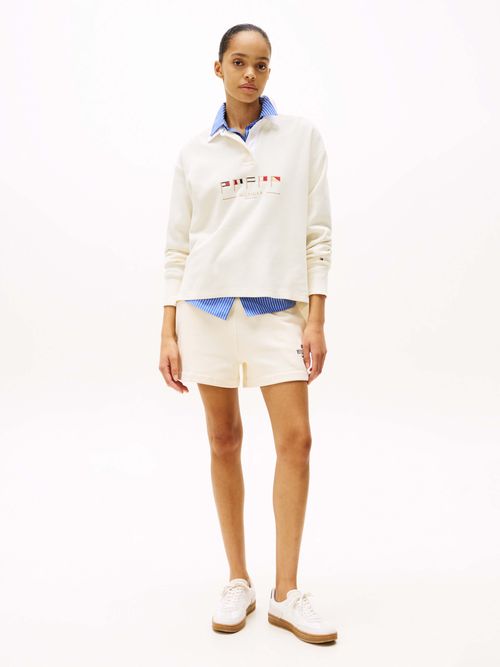 Polo-de-punto-amplio-con-logo-de-mujer-Tommy-Hilfiger-WW0WW44644-AEF