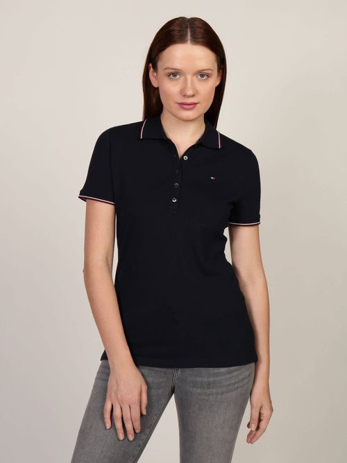 Polo-de-Corte-Classic-con-Logo-Bordado-de-Mujer-Tommy-Hilfiger-76J5170-FAP