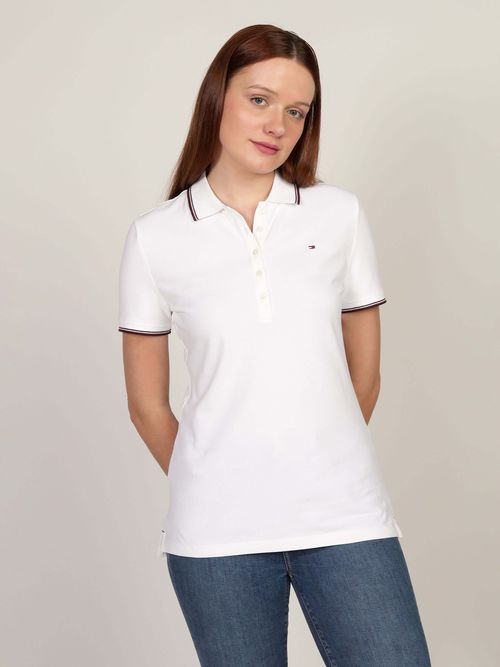 Polo-de-Corte-Classic-con-Logo-Bordado-de-Mujer-Tommy-Hilfiger-76J5170-YCI
