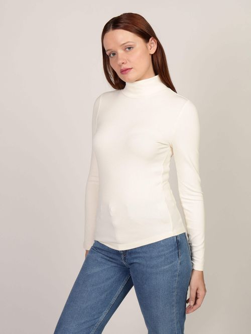 Playera-con-Cuello-Alto-de-Mujer-Tommy-Hilfiger-WW0WW39826-AEF