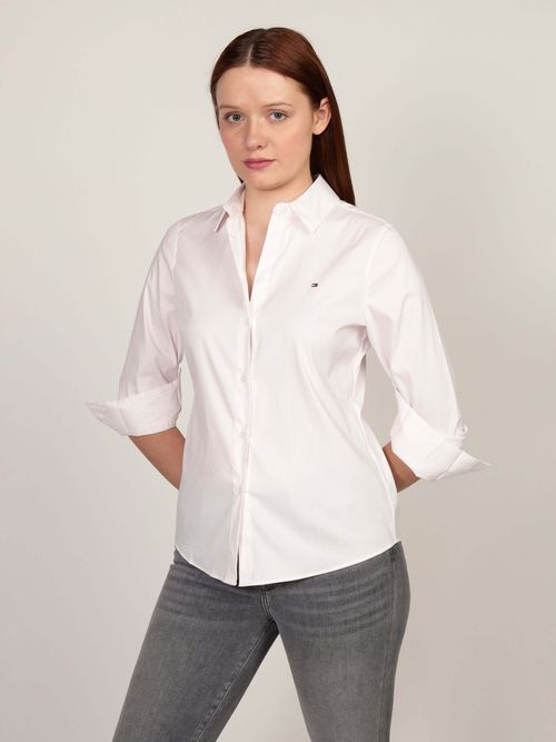 Camisa-con-Logo-en-Pecho-de-Mujer-Tommy-Hilfiger-WW0WW44084-0D1