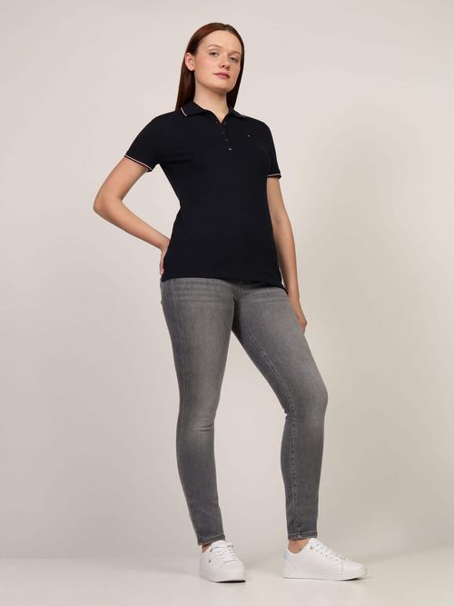 Polo-de-Corte-Classic-con-Logo-Bordado-de-Mujer-Tommy-Hilfiger-76J5170-FAP