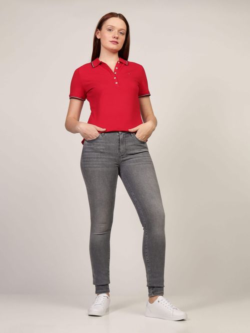 Polo-de-Corte-Classic-con-Logo-Bordado-de-Mujer-Tommy-Hilfiger-76J5170-XLG