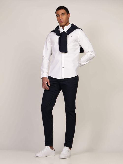Camisa-de-Corte-Slim-con-Logo-Bordado-en-Pecho-de-Hombre-Tommy-Hilfiger-78J6791-YCI
