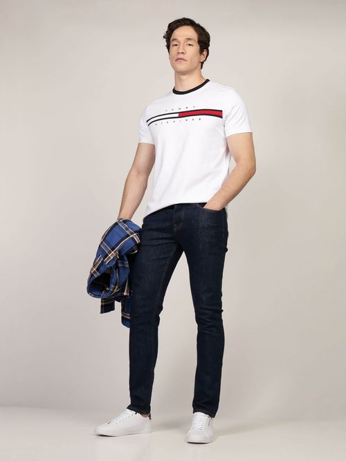 Playera-de-Corte-Regular-con-Franja-Distintiva-de-Hombre-Tommy-Hilfiger-78JA522-100