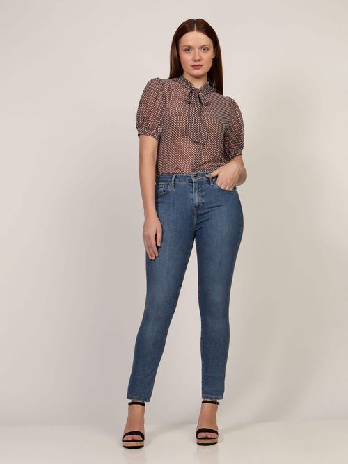 Blusa-con-Cuadros-Estampado-de-Mujer-Tommy-Hilfiger-WW0WW44046-09Z