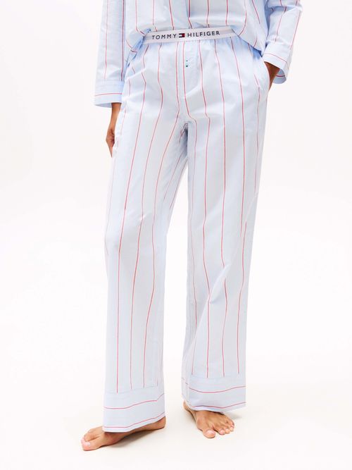 Pantalon-de-pijama-en-popelin-con-logo-de-mujer-Tommy-Hilfiger-UW0UW05766-0G5