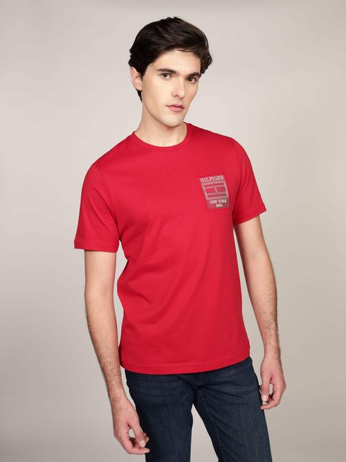 Playera-de-cuello-redondo-con-parche-de-hombre-Tommy-Hilfiger-MW0MW38634-XLD