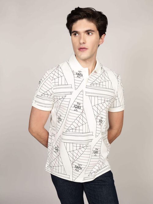 Polo-con-estampado-grafico-de-hombre-Tommy-Hilfiger-MW0MW39309-YBL