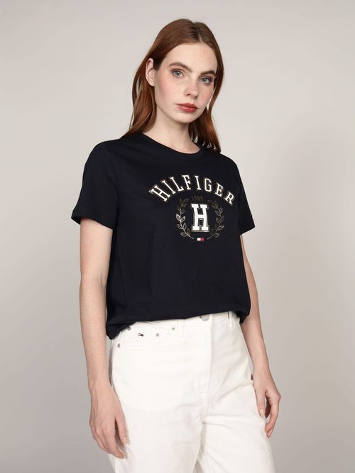 Playera-con-Escudo-Estampado-de-Mujer-Tommy-Hilfiger-76J5451-FAP