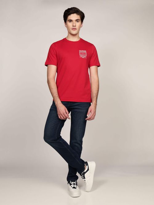 Playera-de-cuello-redondo-con-parche-de-hombre-Tommy-Hilfiger-MW0MW38634-XLD