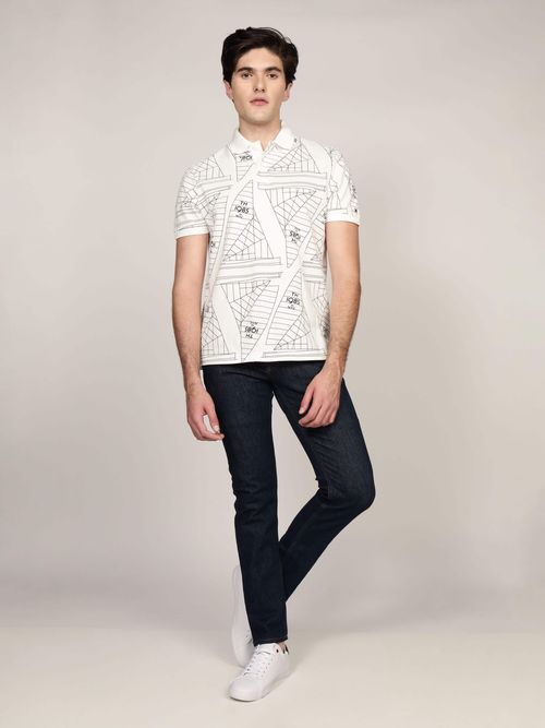 Polo-con-estampado-grafico-de-hombre-Tommy-Hilfiger-MW0MW39309-YBL