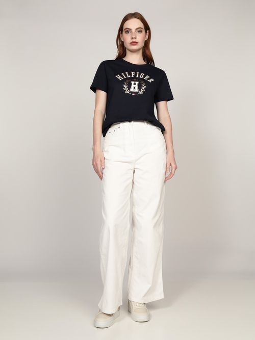 Playera-con-Escudo-Estampado-de-Mujer-Tommy-Hilfiger-76J5451-FAP