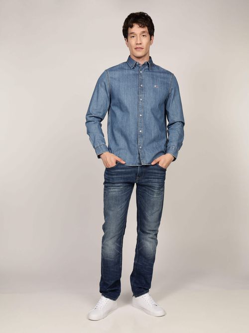 Camisa-con-Logo-Bordado-de-Hombre-Tommy-Jeans-DM0DM21102-1A5