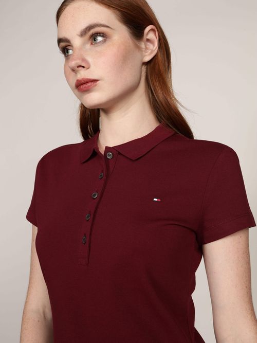 Vestido-de-Corte-Slim-con-Logo-Bordado-de-Mujer-Tommy-Hilfiger-WW0WW42450-VLP