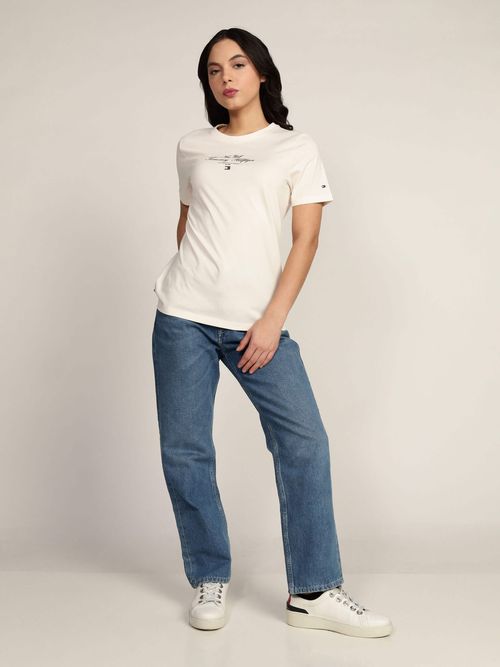 Playera-con-Logo-Estampado-de-Mujer-Tommy-Hilfiger-WW0WW43895-Z00
