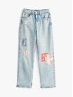 Jeans-patchwork-rectos-y-ajustados-de-talle-alto