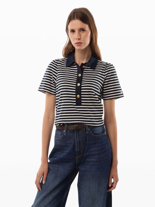 polo-con-franjas-distintivas-de-mujer-tommy-hilfiger