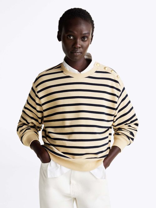 Sudadera-de-cuello-redondo-con-botones-de-mujer-Tommy-Hilfiger-WW0WW43606-0X6