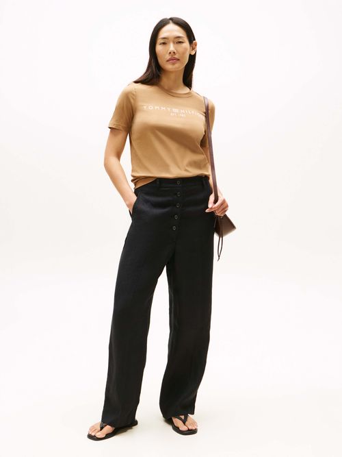 Playera-de-cuello-redondo-con-logo-de-mujer-Tommy-Hilfiger-WW0WW40276-GWA