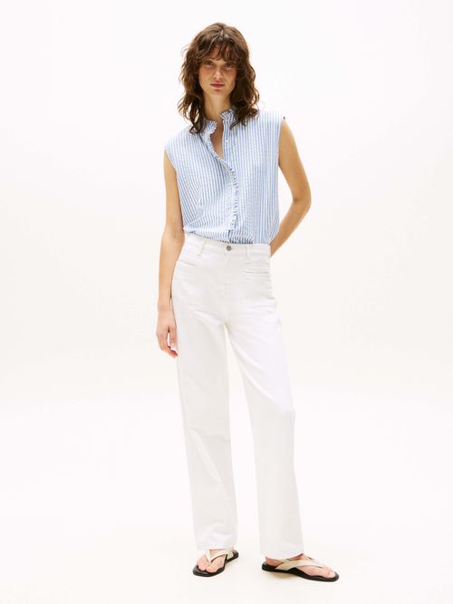 Blusa-de-algodon-mil-rayas-con-volantes-de-mujer-Tommy-Hilfiger-WW0WW46805-0X5